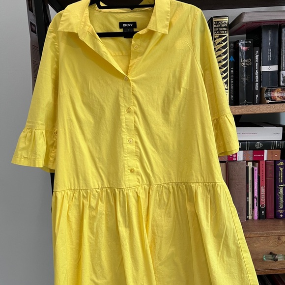 Dkny Dresses & Skirts - DKNY Sunny Yellow Midi Dress